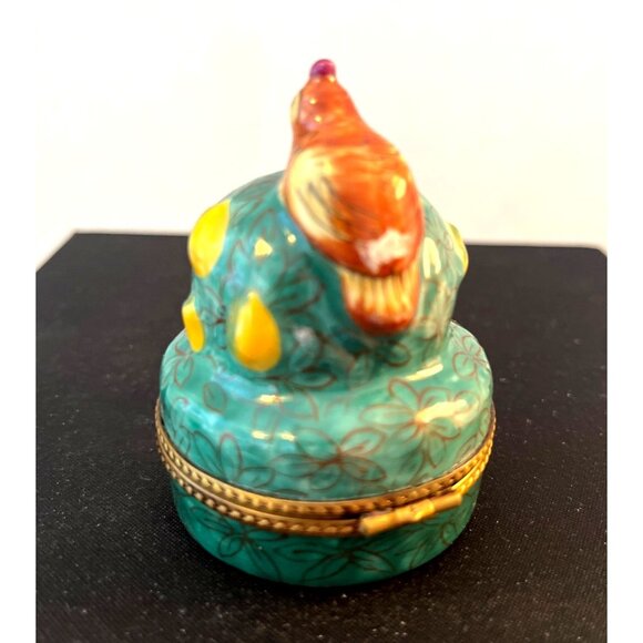 Limoges France 12 Days of Christmas Partridge in Pear Tree Trinket Box - Picture 3 of 7